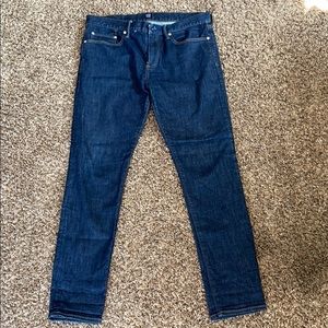 GAP skinny jean in dark/selvage style wash sz34x32